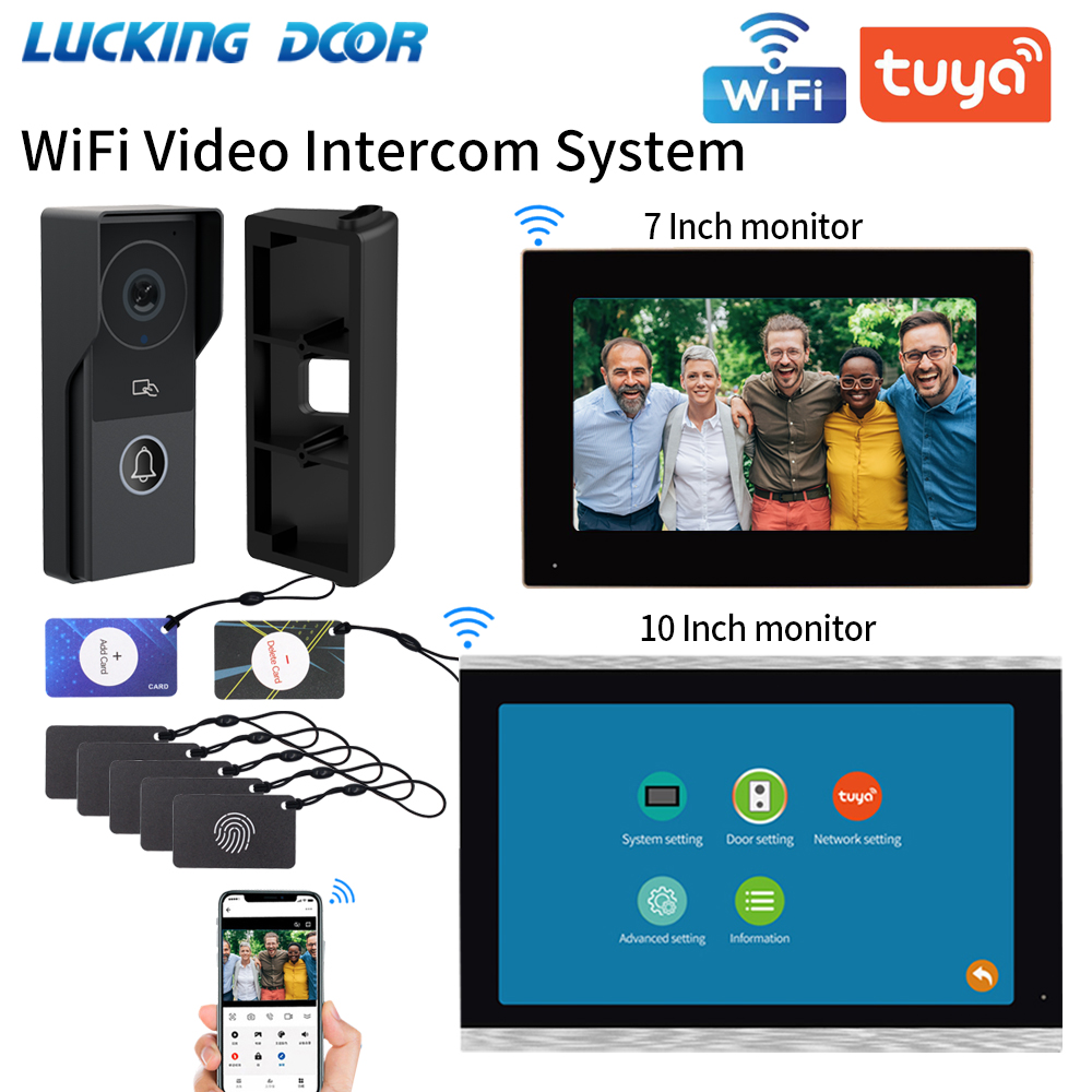 Smart Doorbell Wired - 7/10 Inch Video-intercom 1080P Deurbel voor