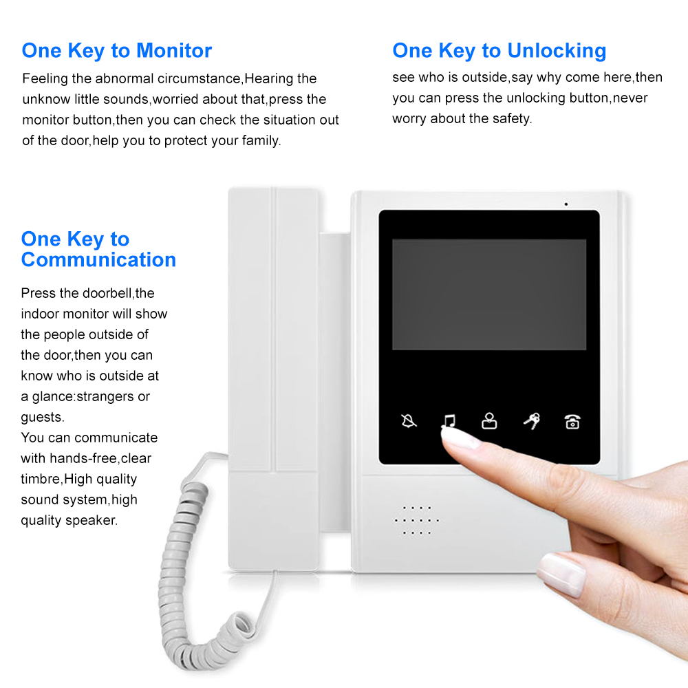 4,3 inch LCD-video-intercomsys - Smart Doorbell Wired recensie en prijs