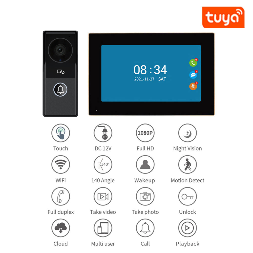 7/10 Inch Video-intercom 1080P - Smart Doorbell Wired recensie en prijs