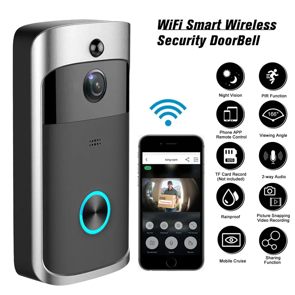 720P HD Smart Home Draadloze W - Smart Doorbell Wired recensie en prijs