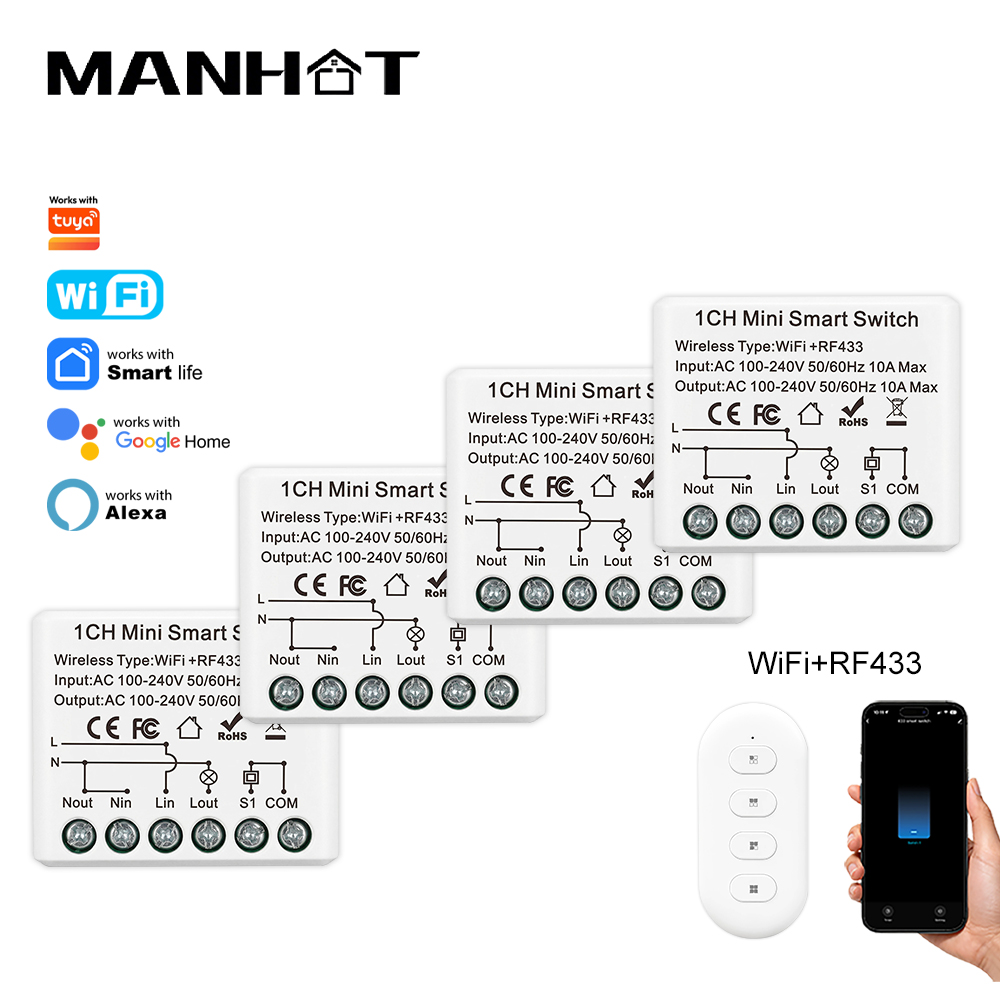 10A Mini WIFI Smart Switch RF4 - Home Automation Ideas recensie en prijs